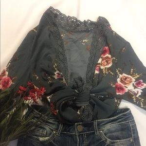 Denim shorts and shirt